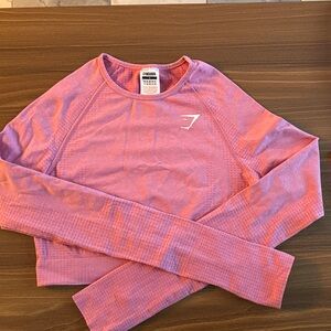 Gymshark Pink Long Sleeve Cropped Top